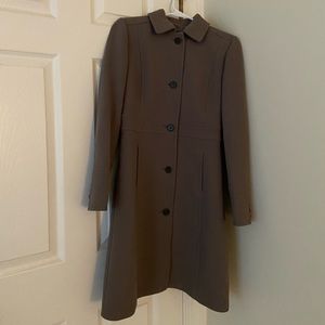 brown size 0 J Crew 94% wool trench coat